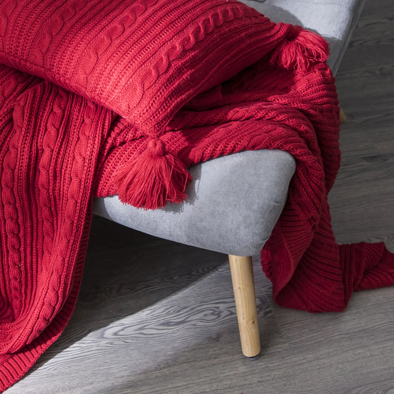 tassel stripe cushion cover, view 11 - MRSLM