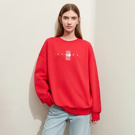 minimalist embroidered pullover for women - MRSLM