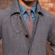 men's herringbone wool slim fit coat, view 7 - MRSLM