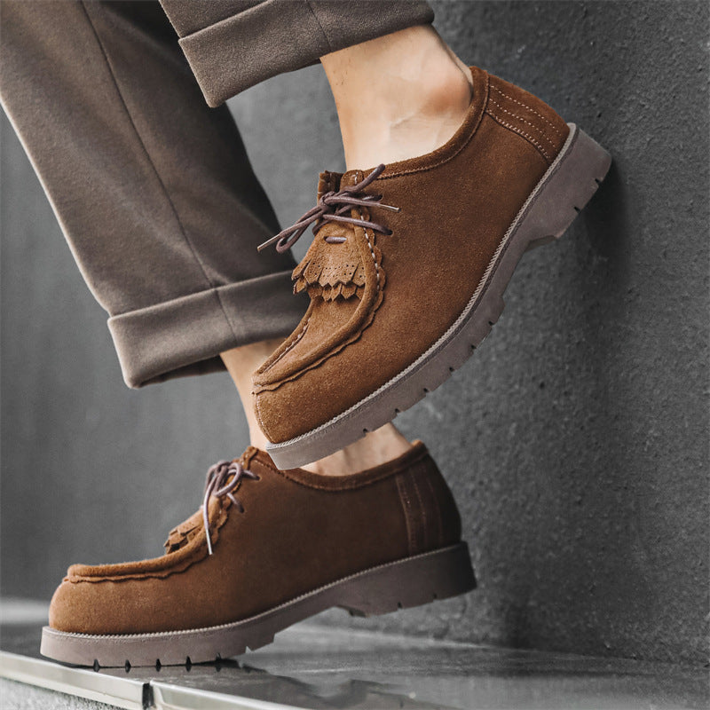 men's vintage suede loafers, view 5 - MRSLM