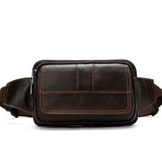 Men's cowhide crossbody waist bag, view 3 - MRSLM
