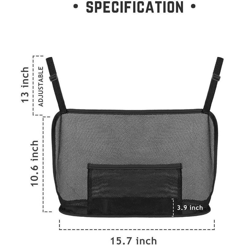 car seat mesh organizer with pet barrier, view 9 - MRSLM