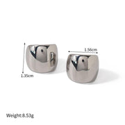 gold plated minimalist smooth ear clip, view 3 - MRSLM