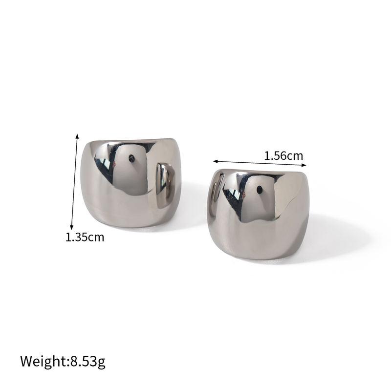 gold plated minimalist smooth ear clip, view 3 - MRSLM