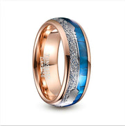 men's blue shell tungsten ring, view 2 - MRSLM