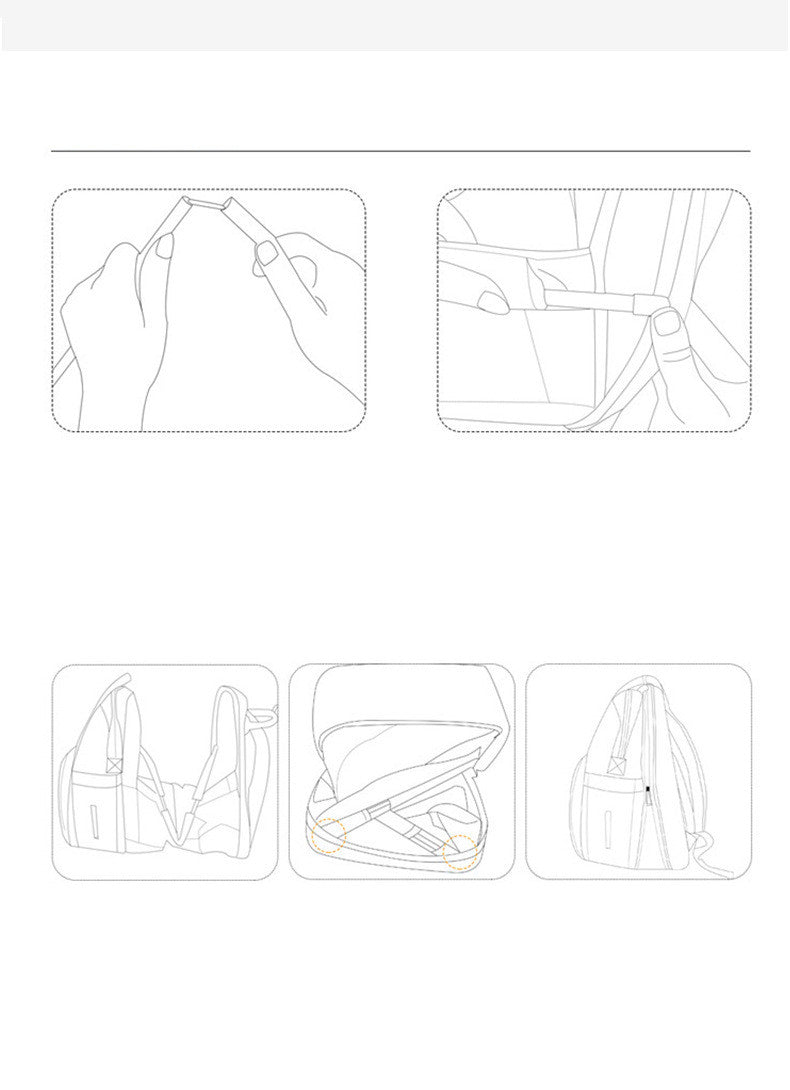 folding mommy backpack, view 3 - MRSLM