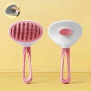 self-cleaning pet grooming brush, view 5 - MRSLM