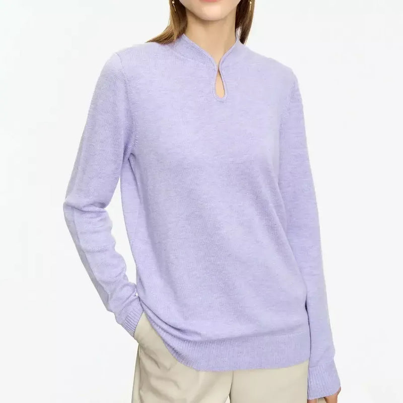 U-collar long sleeve pullover - MRSLM