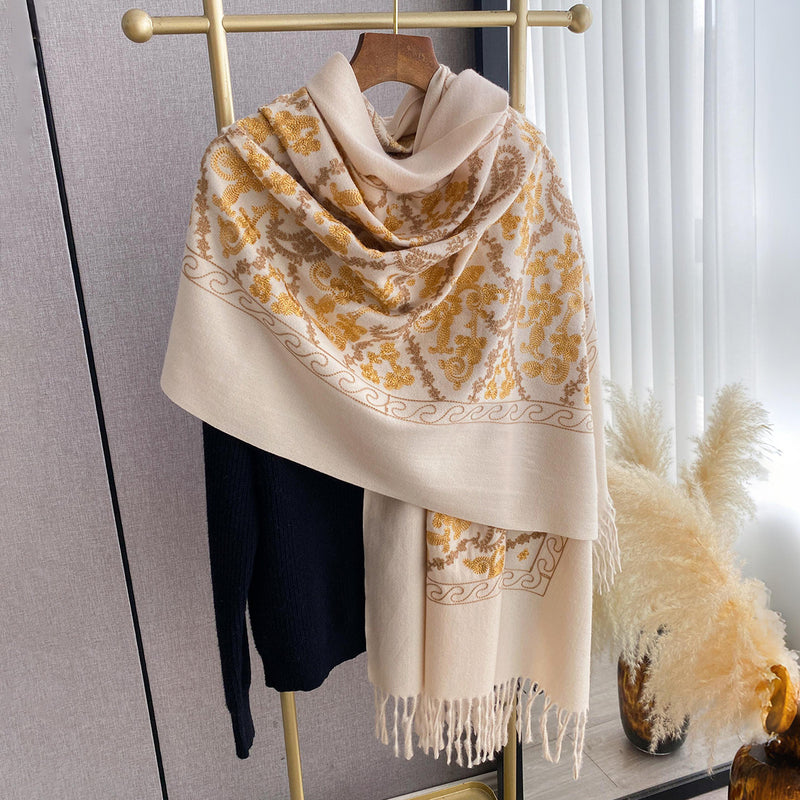 cashew flower jacquard scarf - MRSLM