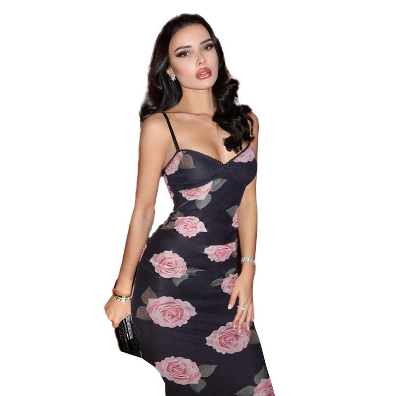 Casual flower print slip dress, view 5 - MRSLM