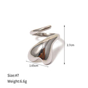 heart twine open ring, view 3 - MRSLM