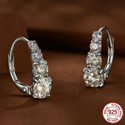 moissanite sterling silver hoop earrings - MRSLM