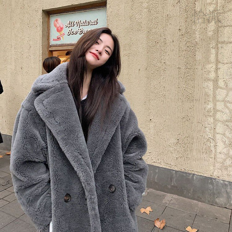 Women's soft lamb wool-style winter coat - MRSLM