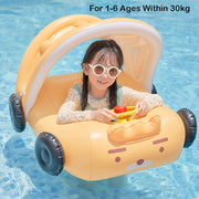 Inflatable car swimming seat ring for kids, view 2 - MRSLM