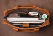 men's retro cowhide briefcase, view 8 - MRSLM