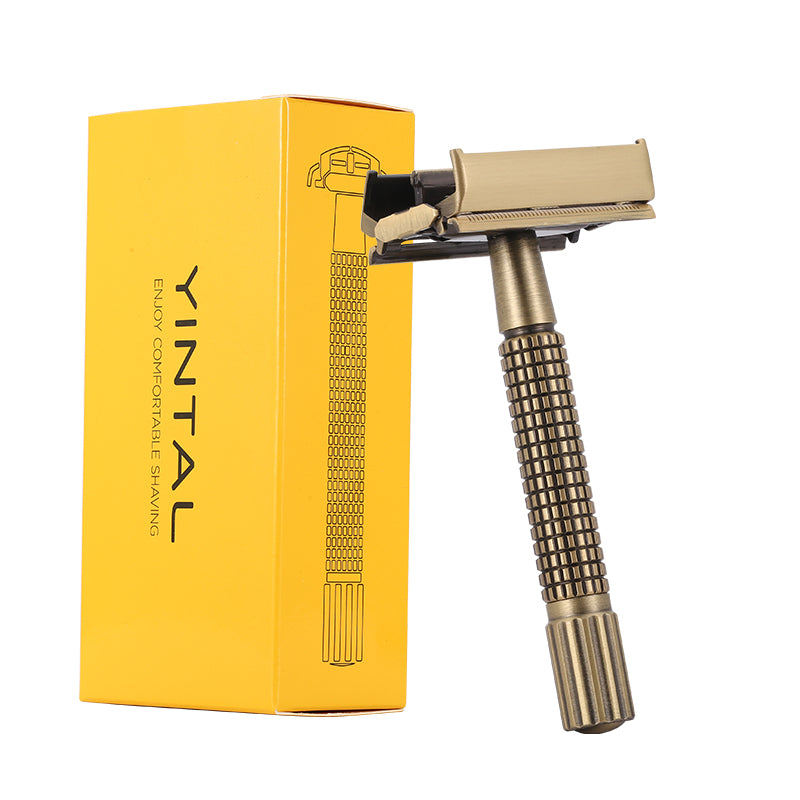 classic brass safety razor, view 3 - MRSLM