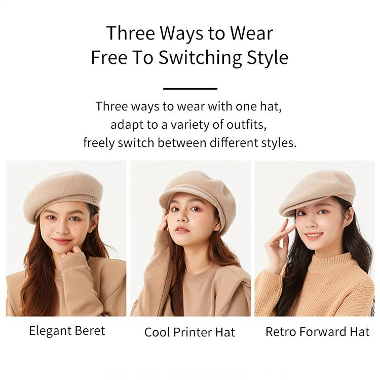 women's elegant wool beret, view 6 - MRSLM