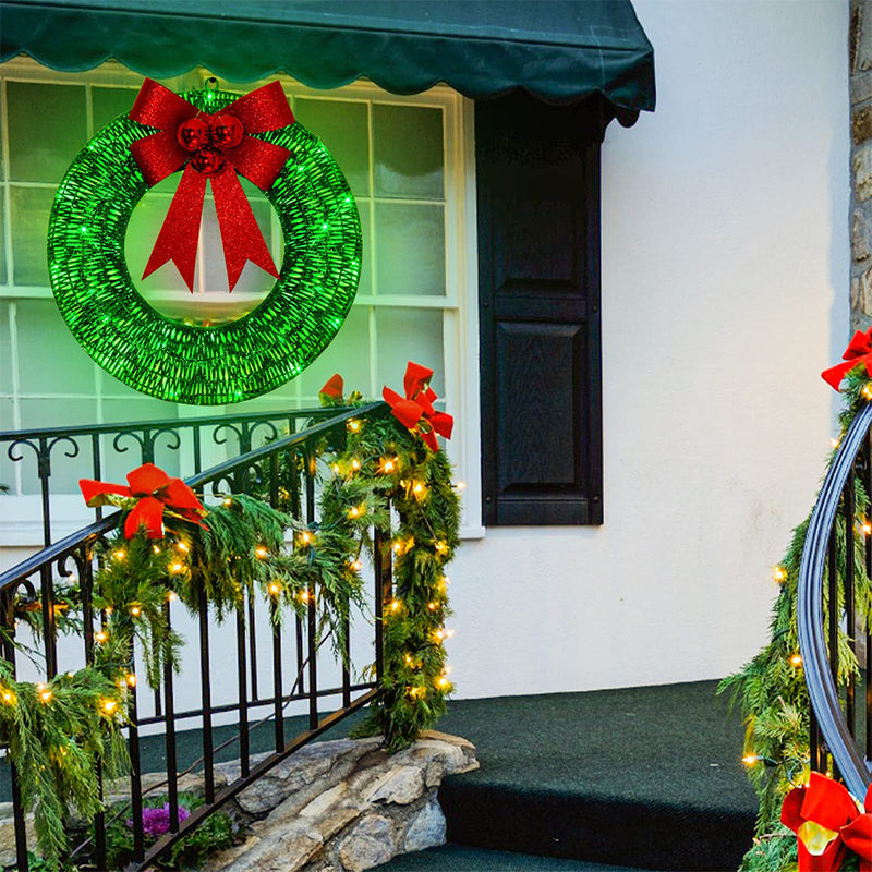 christmas led garland with bowknot, view 5 - MRSLM