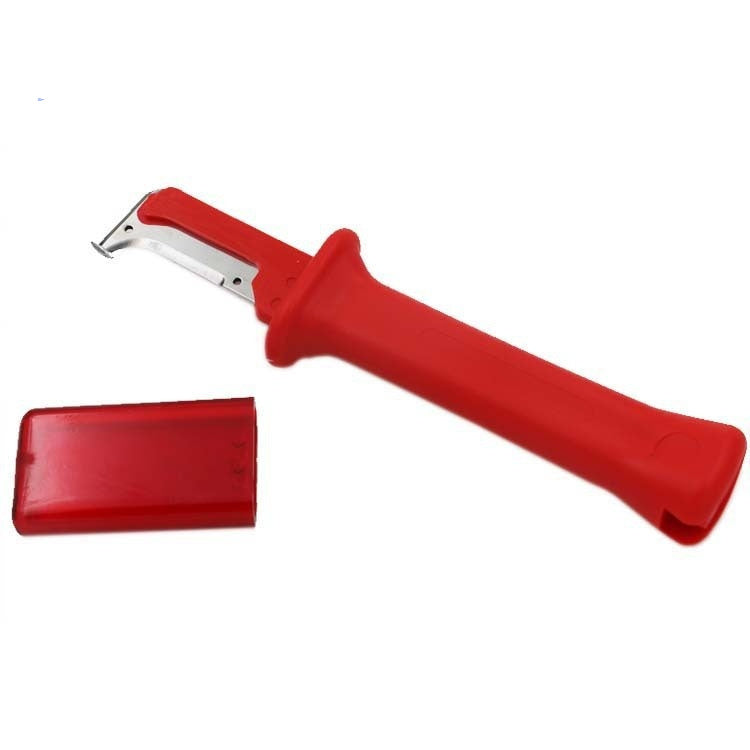 red manual wire stripper, view 2 - MRSLM