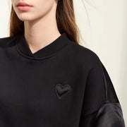 loose crewneck printed pullover, view 5 - MRSLM