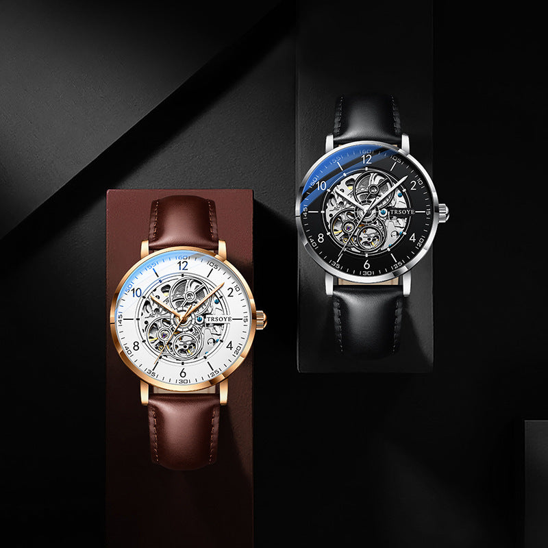 Men's hollow automatic mechanical watch, view 2 - MRSLM