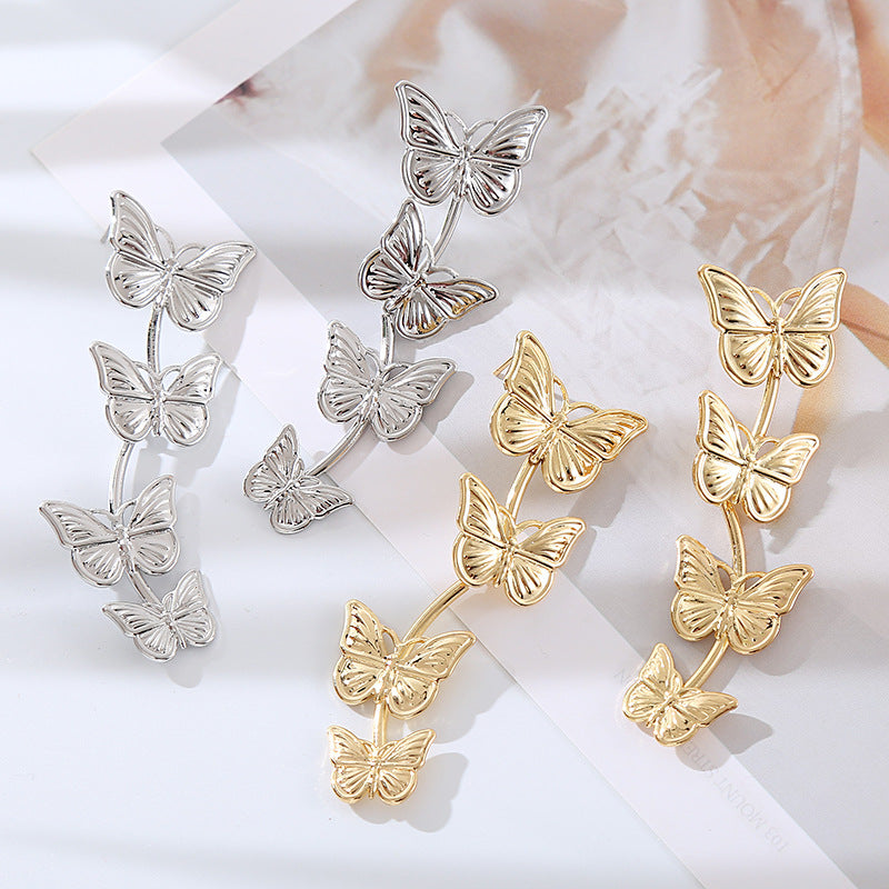 butterfly drop earrings, view 10 - MRSLM