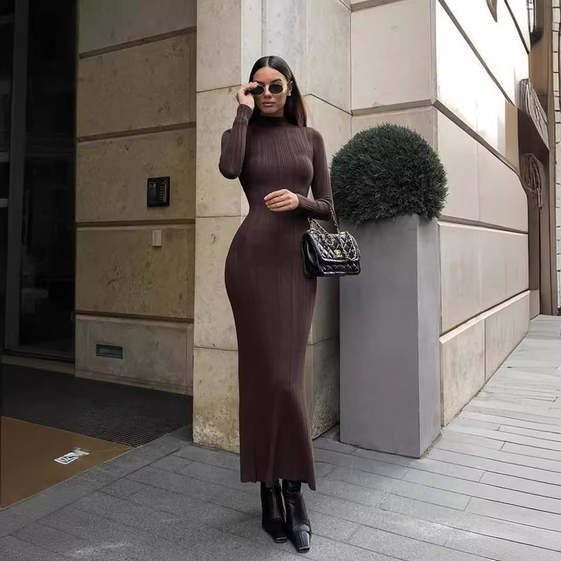 knitted striped fitted dress - MRSLM