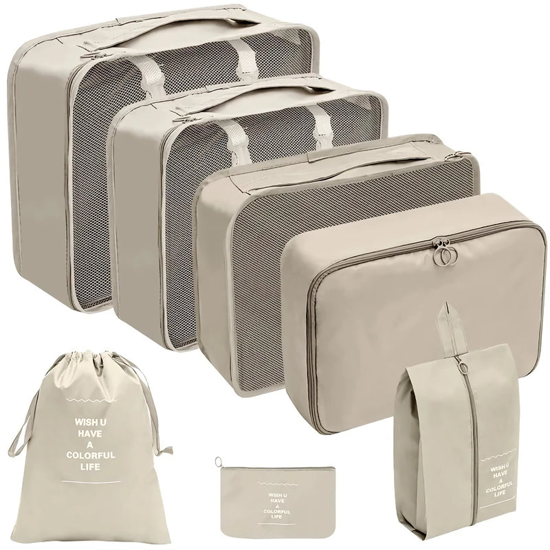 7-piece travel packing cubes set, view 2 - MRSLM