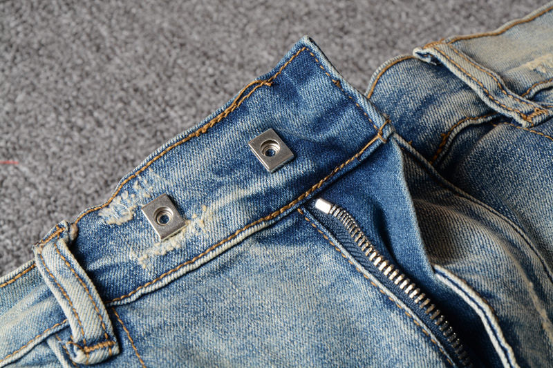 Multi pocket slim fit washed jeans, view 8 - MRSLM