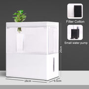 compact usb aquascape fish tank, view 2 - MRSLM