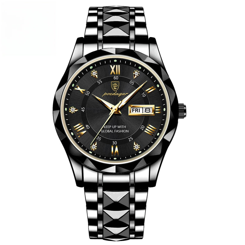 men's slim double calendar quartz watch, view 6 - MRSLM