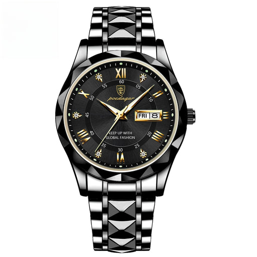 men's slim double calendar quartz watch, view 6 - MRSLM