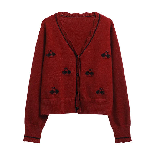 v-neck casual knitted cardigan, view 2 - MRSLM