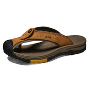 men's casual leather flip flops, view 4 - MRSLM