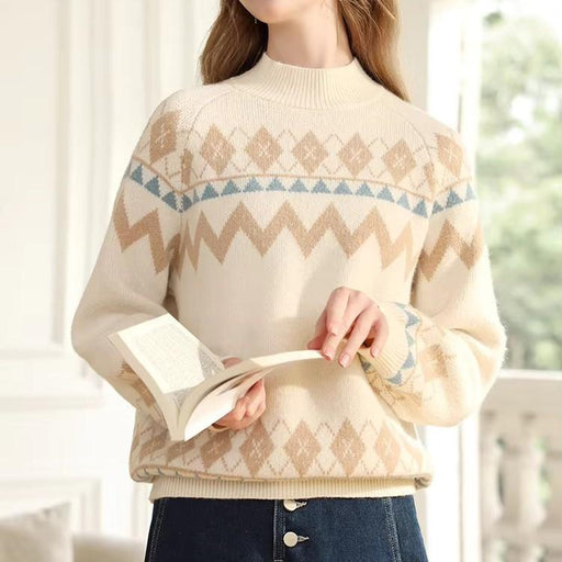 women's loose knit pullover sweater - MRSLM