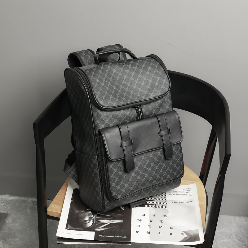 casual pu leather backpack, view 4 - MRSLM