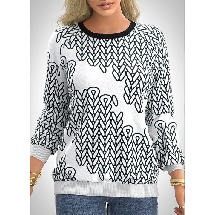 Women's Digital Printing Raglan Sleeve Sweater