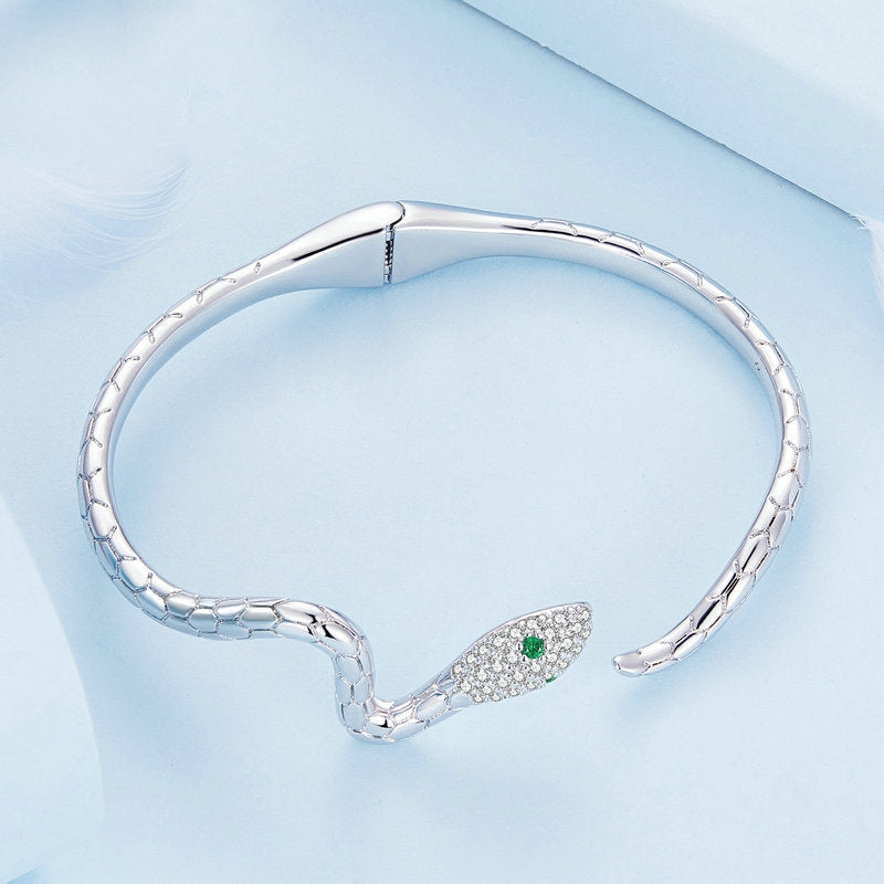 snake open cuff bracelet, view 4 - MRSLM