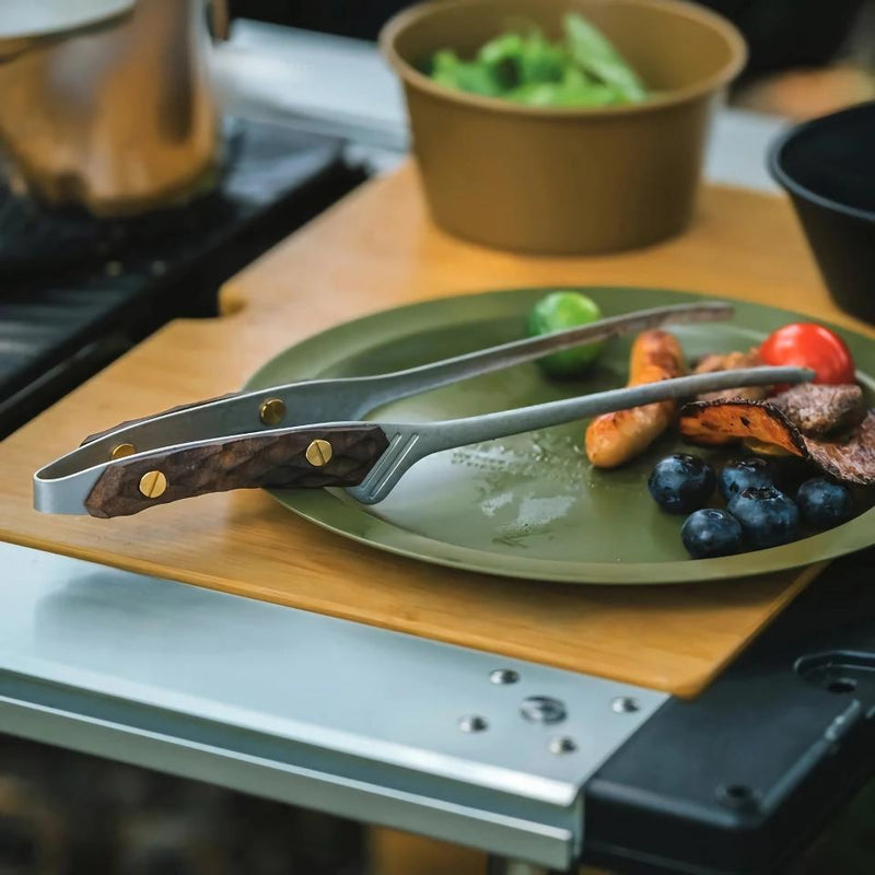 retro stainless steel camp tongs - MRSLM