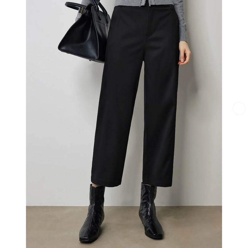women's ankle-length black casual pants, view 6 - MRSLM