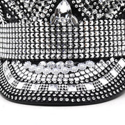 black paillette flat top party hat, view 9 - MRSLM