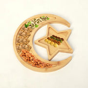 bamboo star snack tray, view 3 - MRSLM