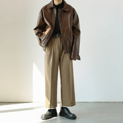 men's retro pu leather coat, view 2 - MRSLM