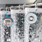 cobblestone geometric waterproof shower curtain, view 5 - MRSLM