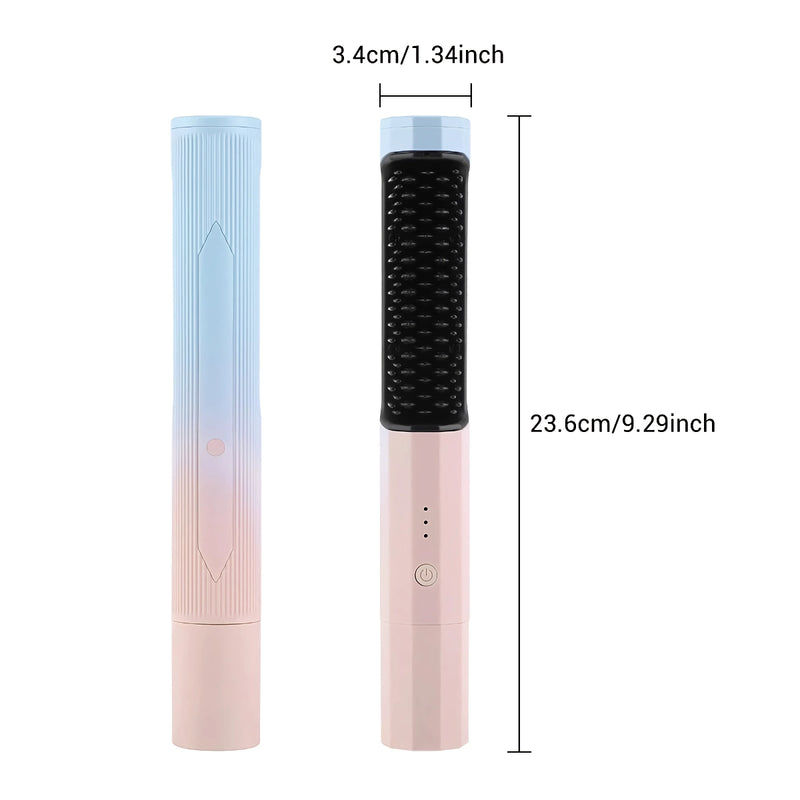 Portable wireless hair styling brush, view 12 - MRSLM