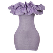 Off-shoulder tube top dress, view 4 - MRSLM