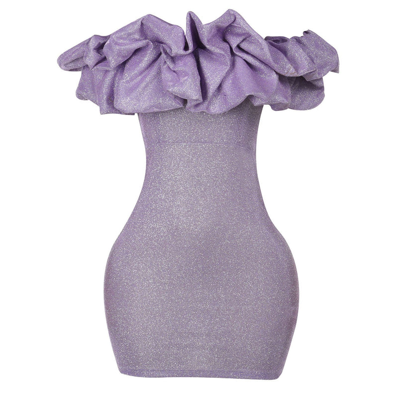 Off-shoulder tube top dress, view 4 - MRSLM
