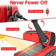 solar hand crank LED lantern, view 7 - MRSLM