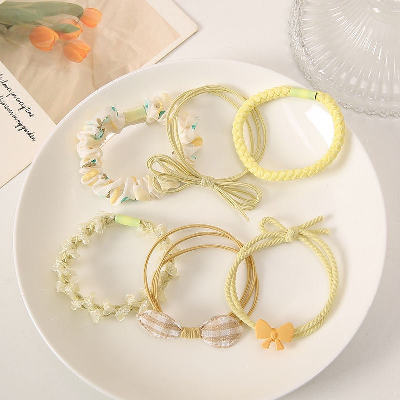 6-pack nylon elastic hair bands, view 2 - MRSLM