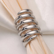 multi-layer twist stainless steel ring, view 7 - MRSLM
